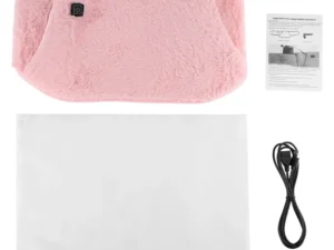 3 Levels Electric Graphene Heating Pad Cold-Proof Uterine Belt Cold-Proof Hand Waist Warming Pad USB Recharging Abdominal Warmer - Color : Pink Set
