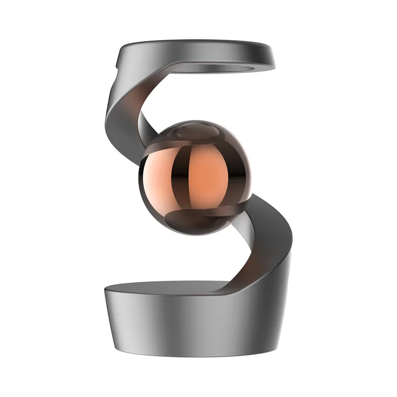 Adult Desktop Stress Relief Toy Aluminum Alloy Decompression Hypnosis Rotary Gyro Fingertip Kinetic levitating Spinner Gift - Oyoyo 26 - Color : Gray-Rose Gold