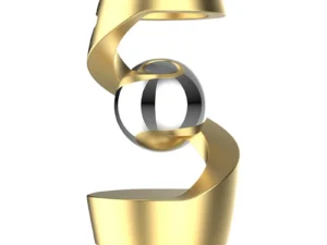 Adult Desktop Stress Relief Toy Aluminum Alloy Decompression Hypnosis Rotary Gyro Fingertip Kinetic levitating Spinner Gift - Oyoyo 26 - Color : Gold-Silver