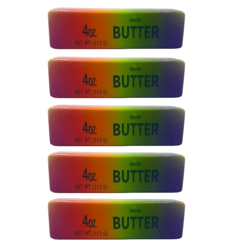 Soft Butter Stick Squeeze Slow Rise Stress Relief Toy Yellow Cheese Stick Fidget Toy Children's Squeeze Ball Birthday Gift - Oyoyo 26 - Color : E-5 PCS