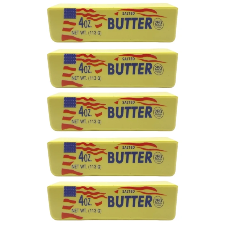Soft Butter Stick Squeeze Slow Rise Stress Relief Toy Yellow Cheese Stick Fidget Toy Children's Squeeze Ball Birthday Gift - Oyoyo 26 - Color : D-5 PCS