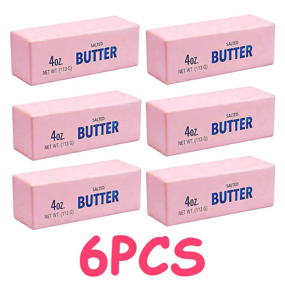 In Stock Butter Stick Squishy Toy Slow Rising Squeeze Toy Butter Bar Brick Squishy Fidget Toy Anti Stress Release Relax Gift - Oyoyo 26 - Color : B6-Random 6pcs