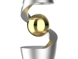 Adult Desktop Stress Relief Toy Aluminum Alloy Decompression Hypnosis Rotary Gyro Fingertip Kinetic levitating Spinner Gift - Oyoyo 26 - Color : Silver-Gold