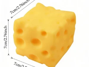 Giant Cheese Squeeze Toy Extra Large Size Cheese Squishy Fidget Toys Slow Rebound Shapeable Venting Ball for Adults Gifts - Color : 7cmx7cm 1pcs